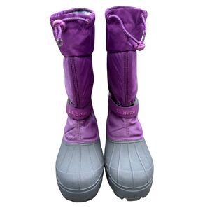 L.L.Bean Kids’ Cold Buster Winter Snow Boots – Purple, Size 6 (2017 Edition)